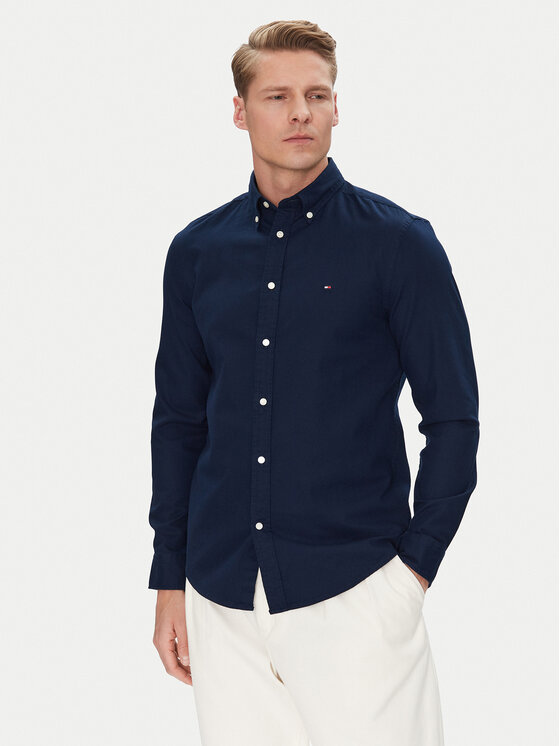 

Рубашка облегающего кроя MW0MW38556 Tommy Hilfiger, синий