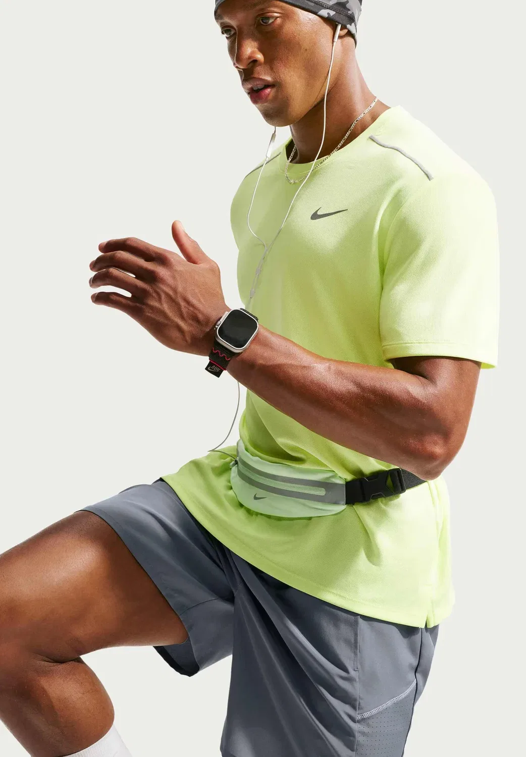 M nk df miler 7in 2in1 short - шорты 2-в-1 Nike Performance, Smoke Grey/Smoke Grey/Reflective Silv — фото 4