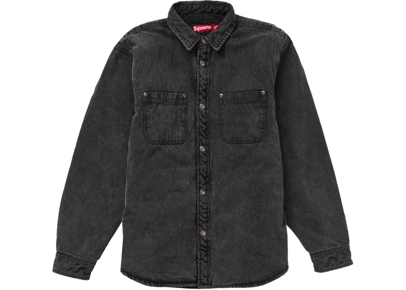 Мужская рубашка с подкладкой из искусственного овчины Supreme Shirt, Black Denim
