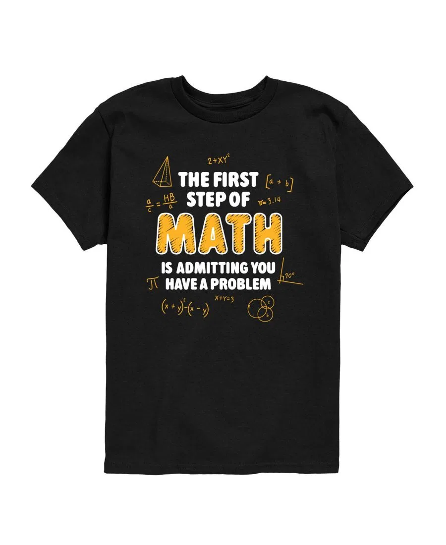 Детская футболка с длинным рукавом и принтом The First Step Of Math Hybrid, Black
