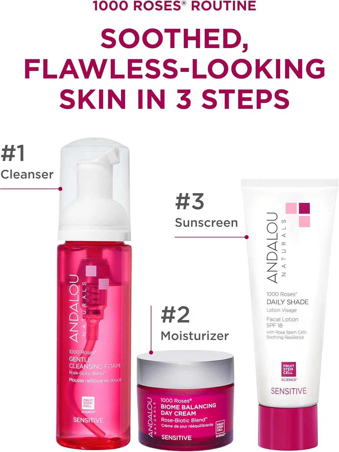 Лосьон для лица Andalou Naturals 1000 Roses Daily Shade SPF 18, 100 г — фото 3
