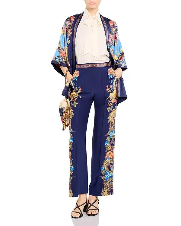 Женские брюки с принтом Etro, Printed Blue — фото 2