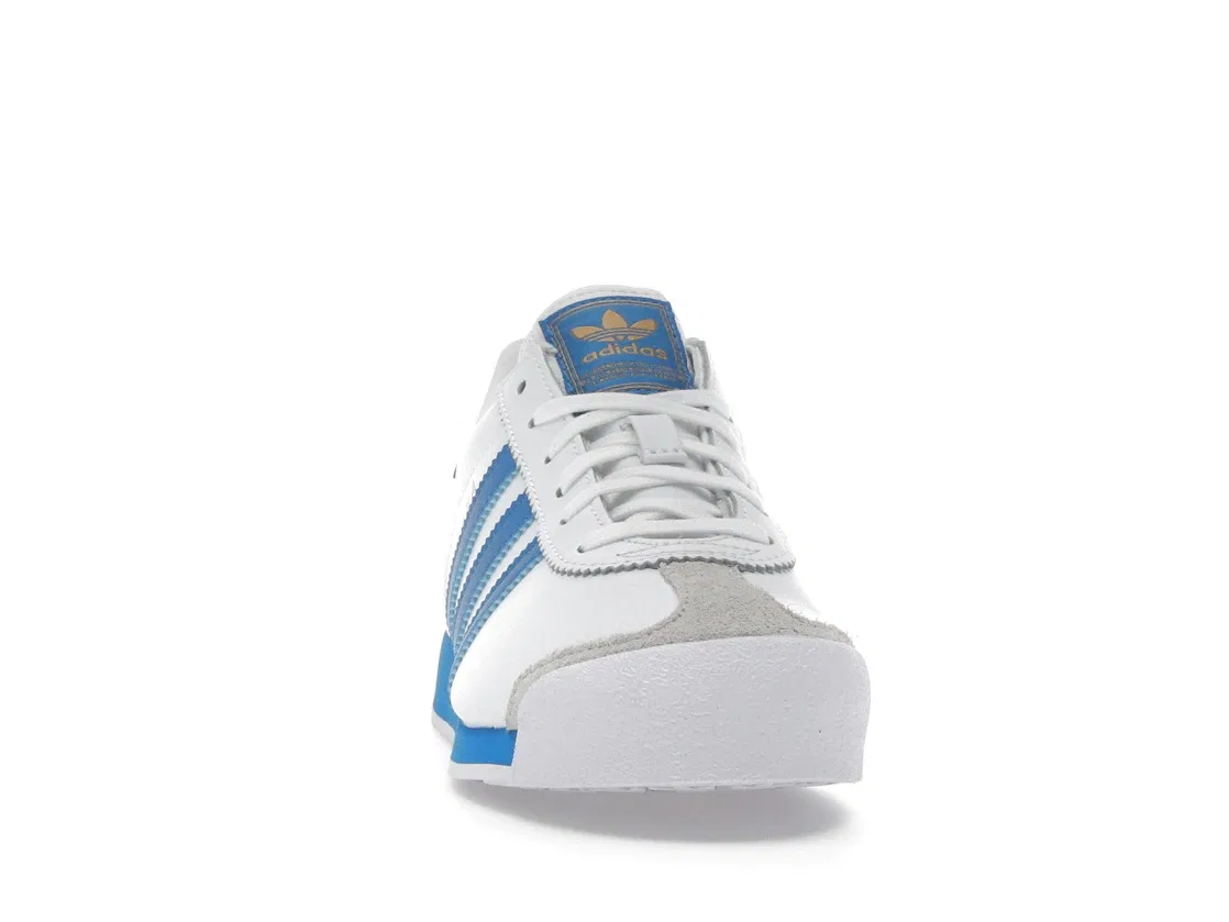 Детские кроссовки lifestyle с замшевыми вставками Adidas Samoa, Cloud White/Blue Bird/Gold Metallic — фото 2
