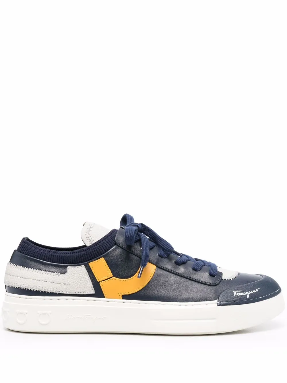 

Кеды с логотипом Ferragamo, синий
