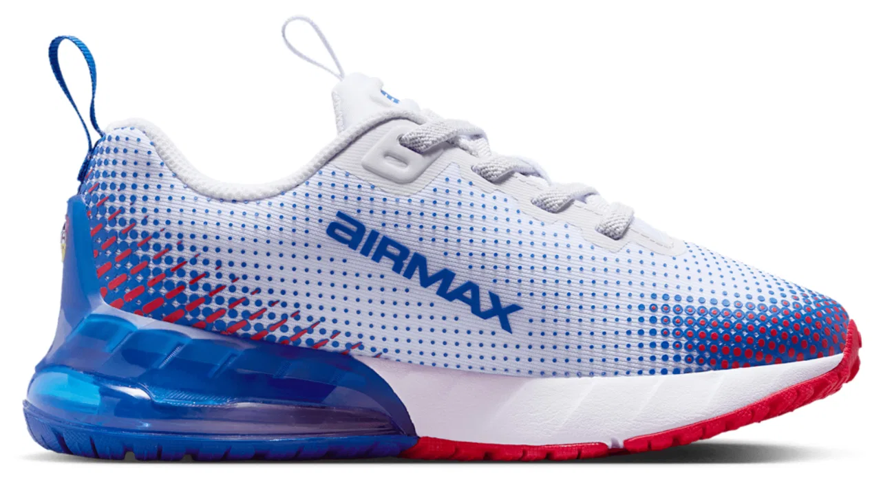 Детские кроссовки для мальчиков с амортизацией Air Max Nike, Metallic Gold/White/Game Royal