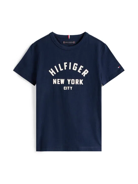 Футболка regular fit Curved Graphic Tommy Hilfiger, темно-синий — фото 4