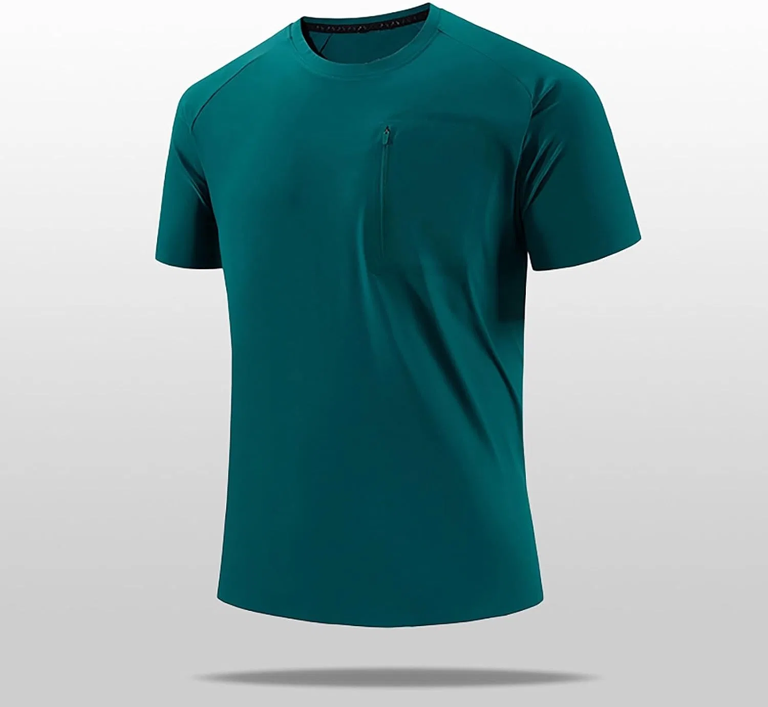 Мужская облегающая футболка Ice Silk Breathable Quick Dry, Green — фото 2