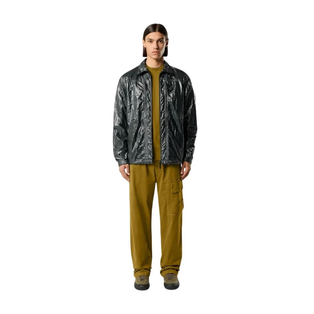 Мужская рубашка-куртка Stone Island Comfort-fit Zip-up With Chest Pockets, темно-зеленый