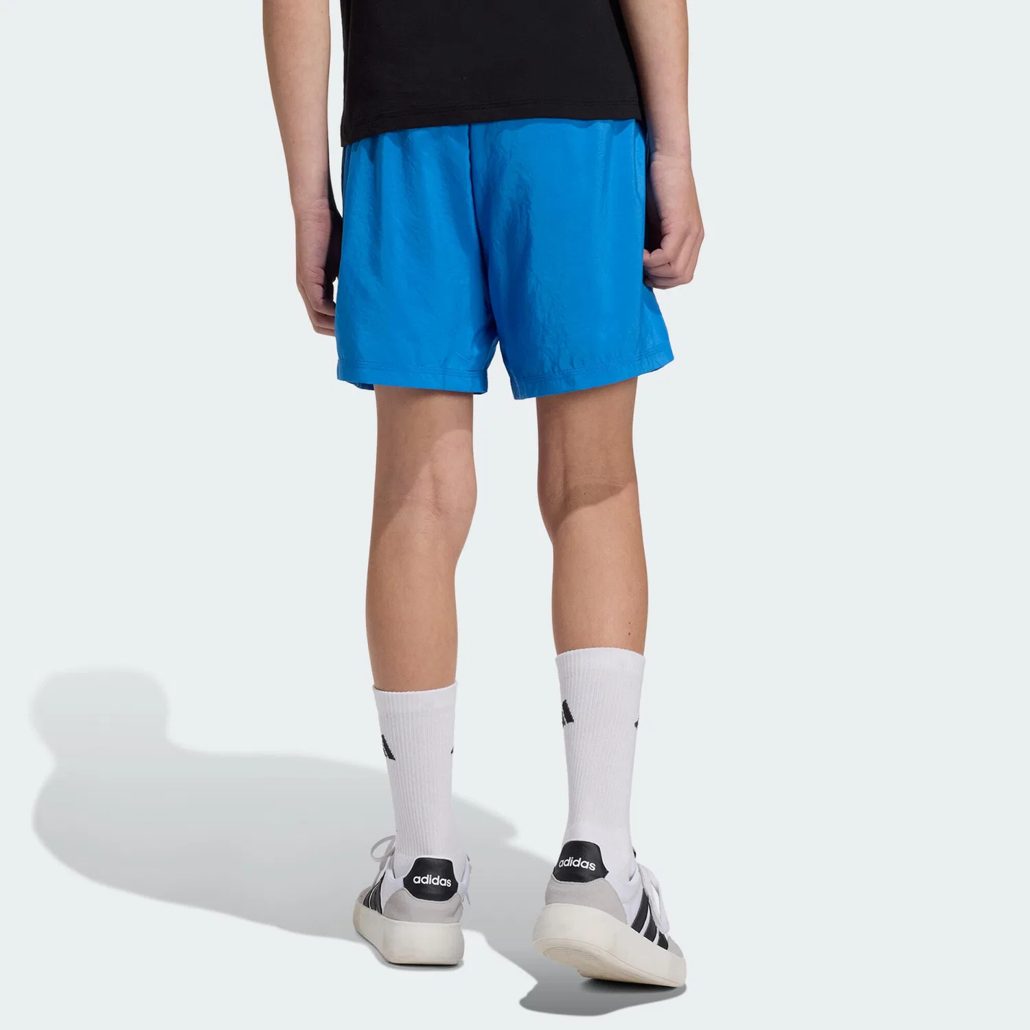Детские шорты из легкой ткани Essentials Climacool Adidas, Blau Weiss — фото 3