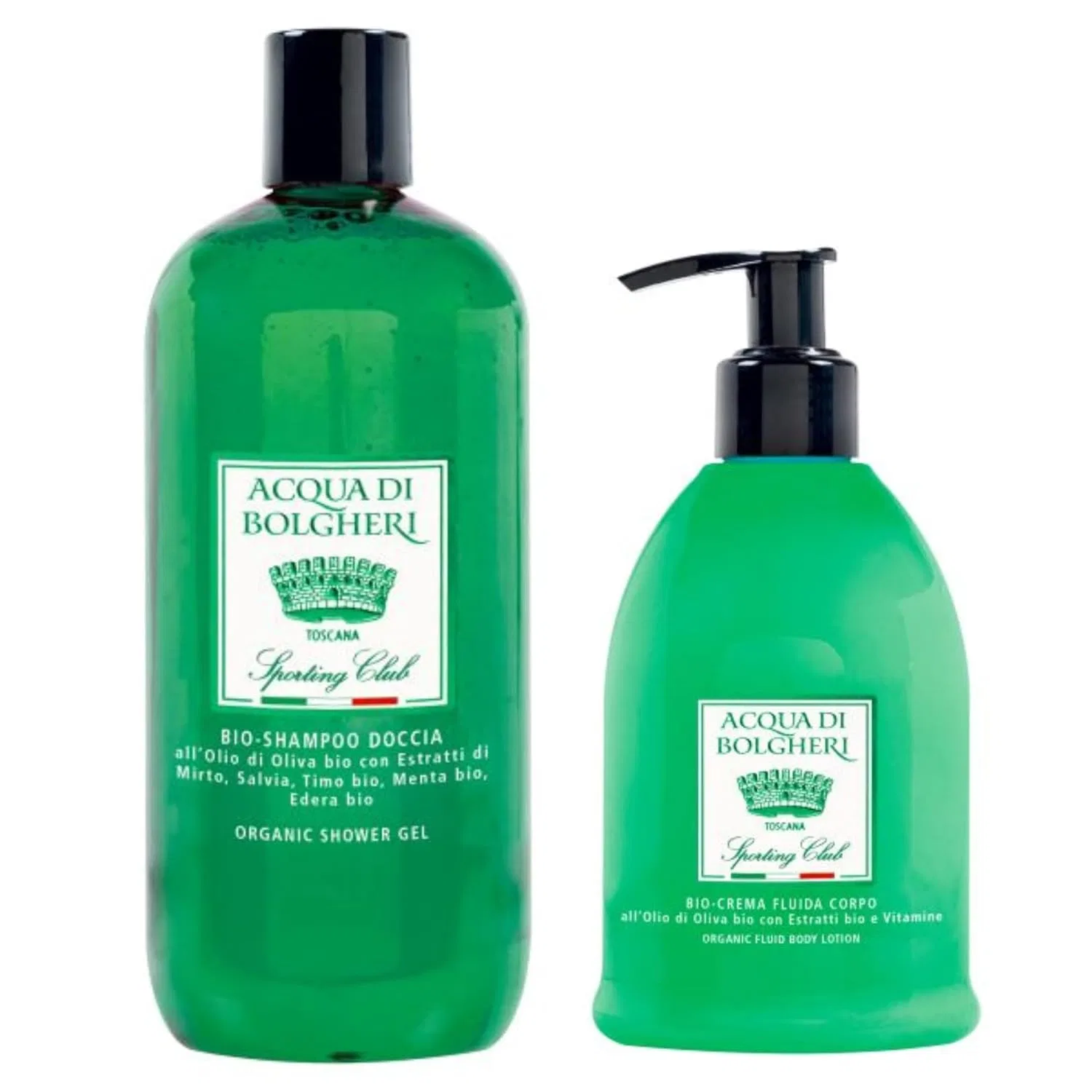 Гель для душа и лосьон для тела Dr.Taffi Acqua di Bolgheri Sporting Club, 500 мл + 300 мл