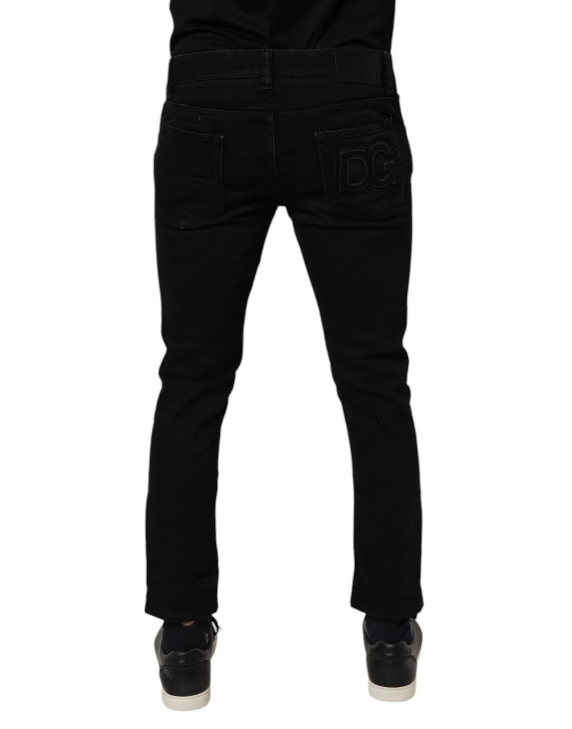 Мужские джинсы-скинни с логотипом Skinny Jeans Dolce & Gabbana, Black — фото 4
