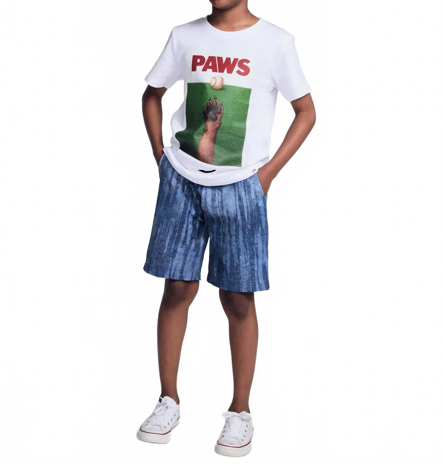 Детская футболка для мальчиков с принтом Dog Paws Appaman, White — фото 4