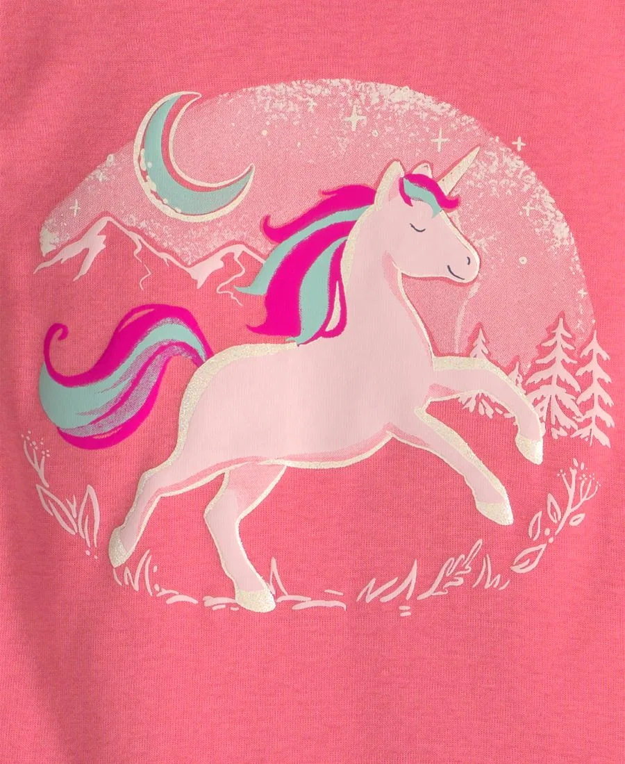Комплект пижам из хлопка с длинным рукавом Unicorn Cotton Pajamas Carter's, Coral Pink — фото 2