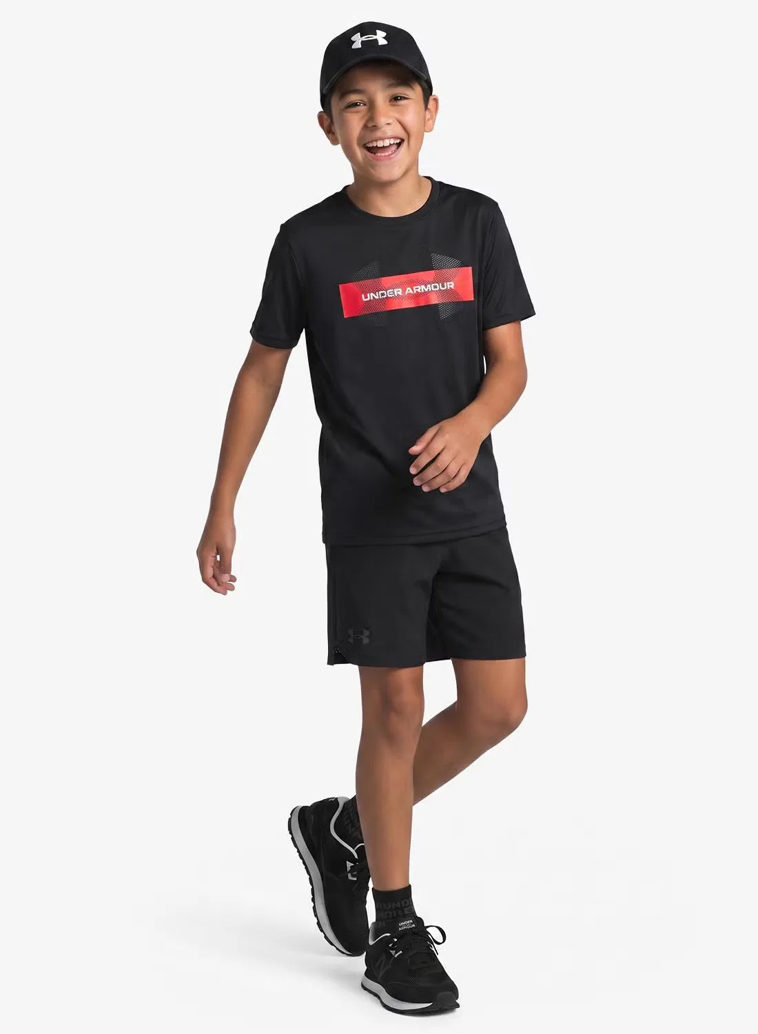 Футболка с принтом Tech Youth Under Armour, черный