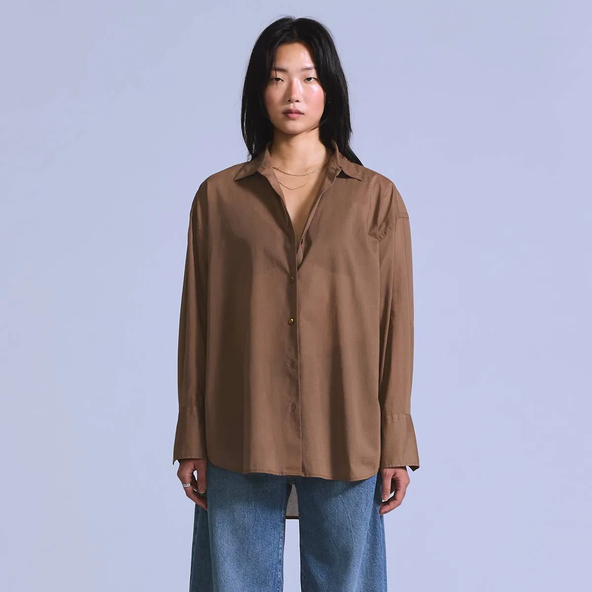 Тканая рубашка на пуговицах Levi's, Rain Drum - Brown — фото 3