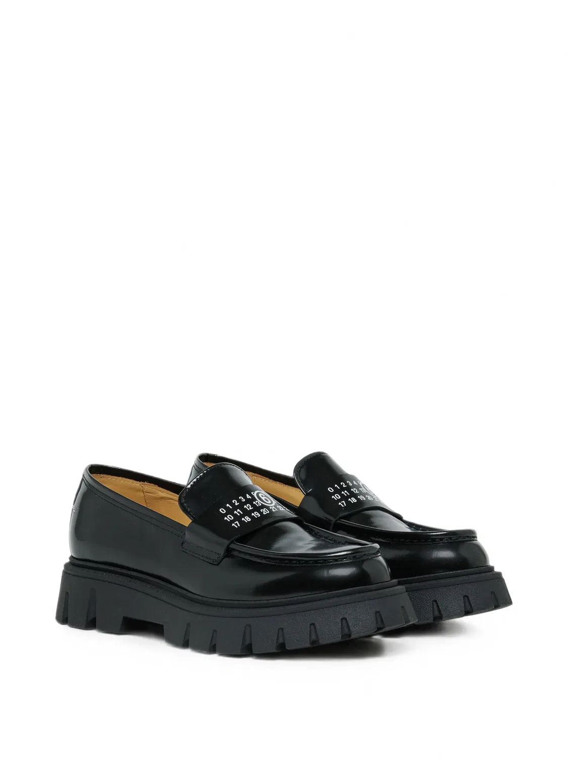 Лоферы на массивной подошве черные MM6 Maison Margiela, черный