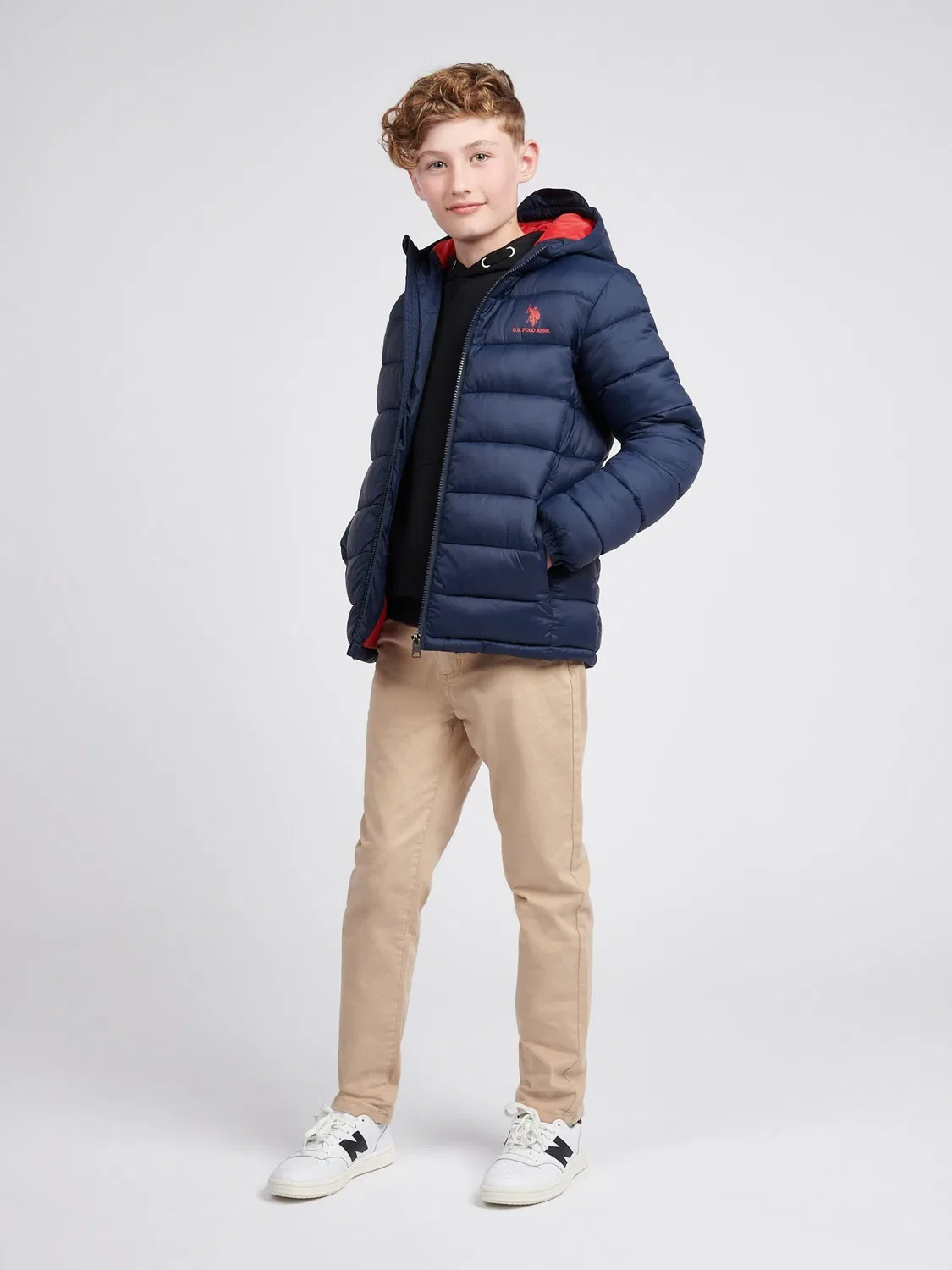 Куртка стеганая с капюшоном U.S. Polo Assn., темно-синий — фото 3