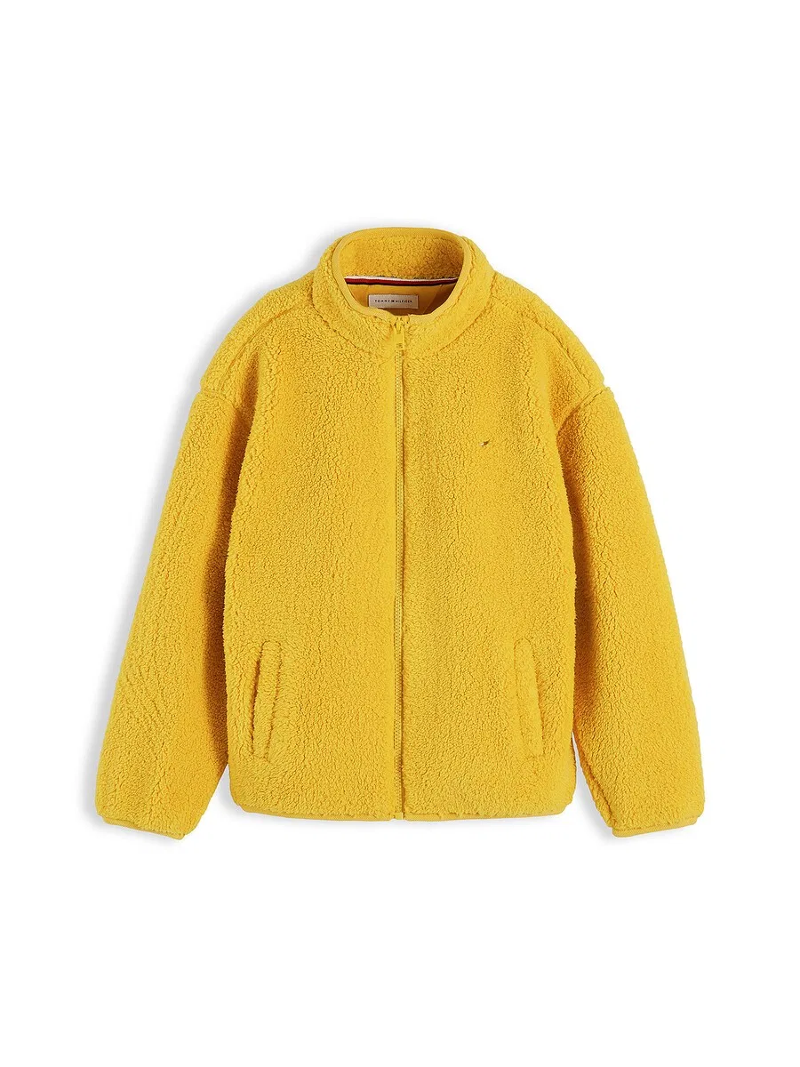 Флисовая куртка TOMMY HILFIGER желтого цвета