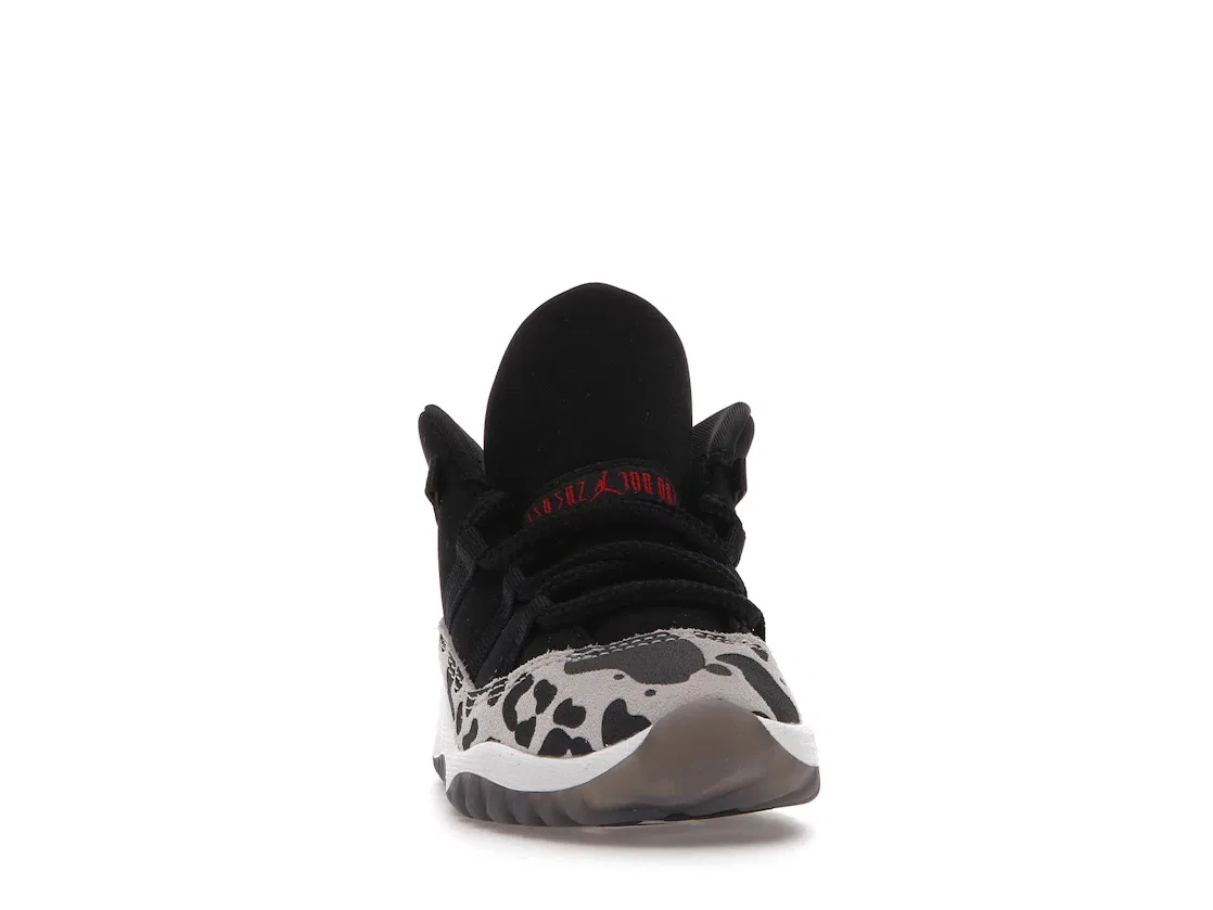 Детские кроссовки с принтом Jordan 11 Retro Jordan, Black/Red-Sail-White — фото 2