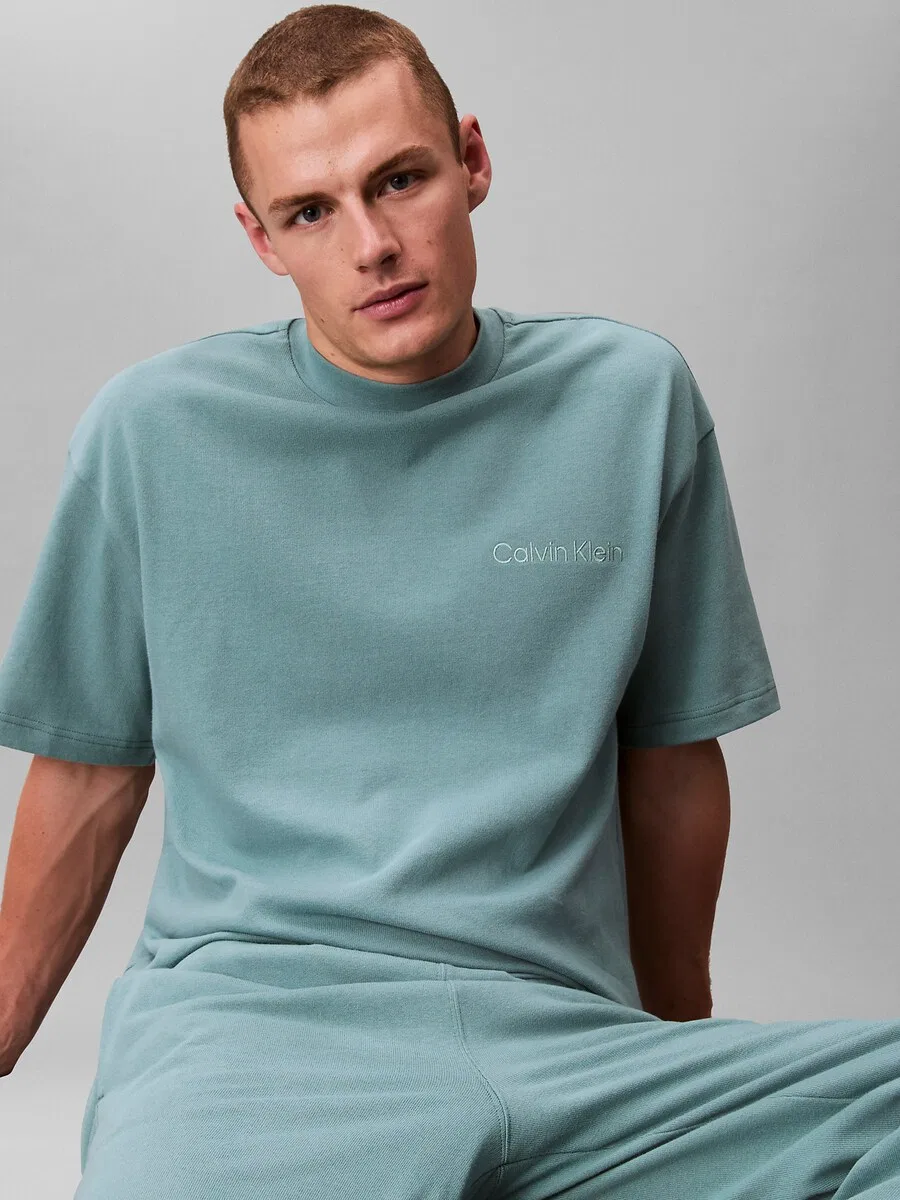 Длинная пижама Calvin Klein бирюзового цвета — фото 3