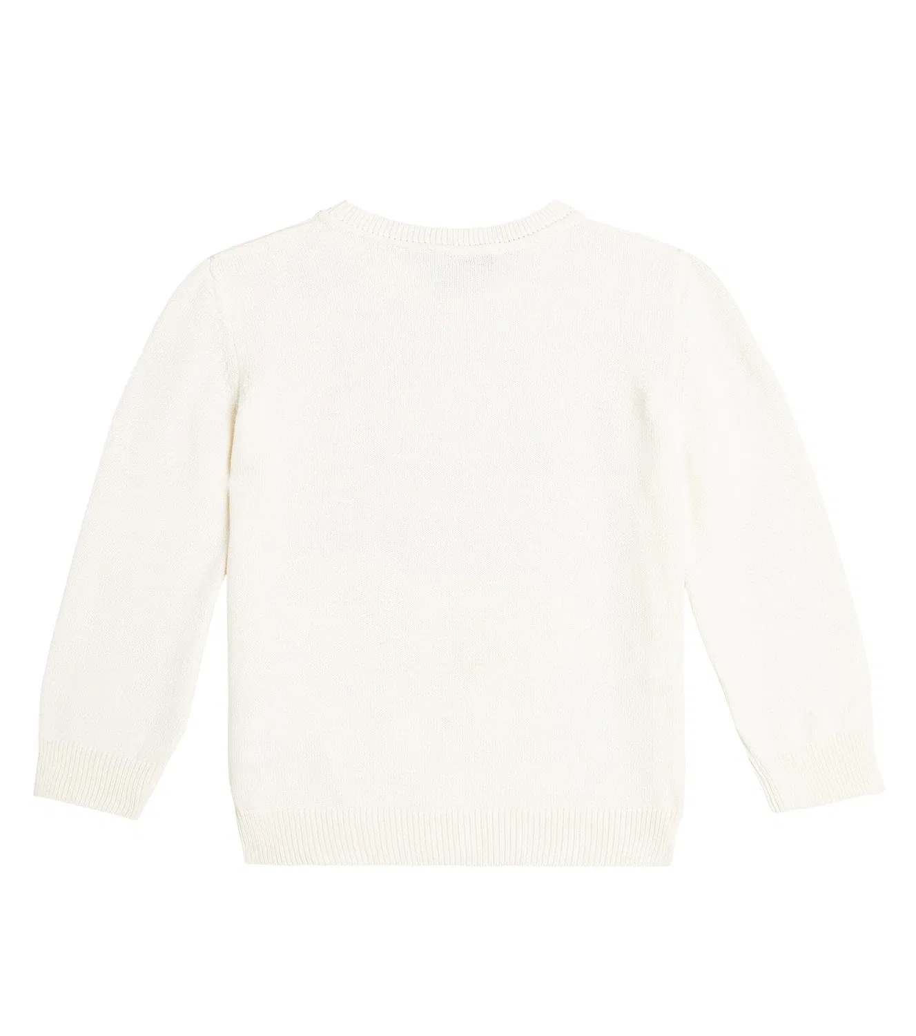 Джемпер хлопковый с интарсией Stella Mccartney Kids, белый — фото 4