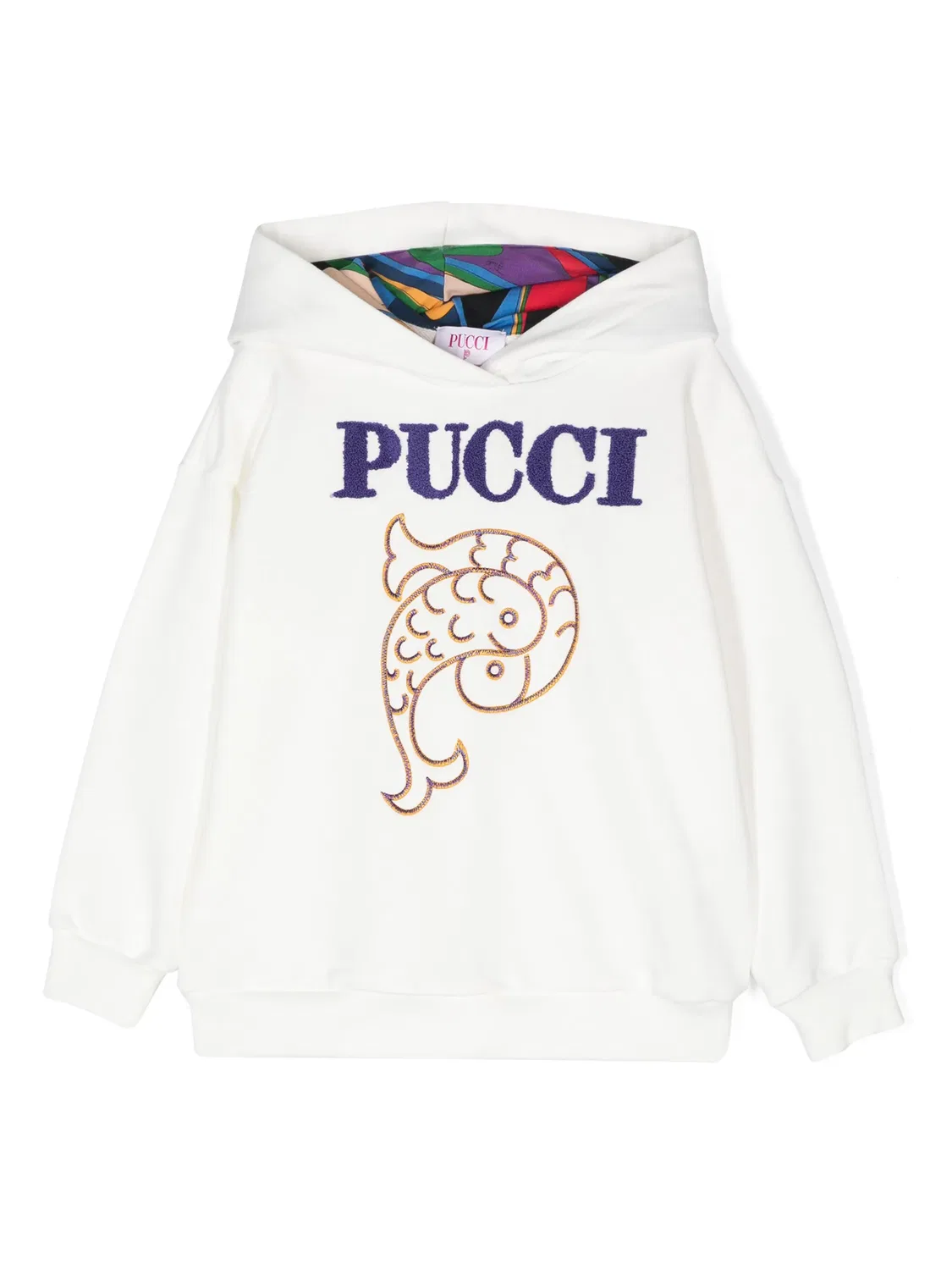 Худи с вышитым логотипом PUCCI, белый