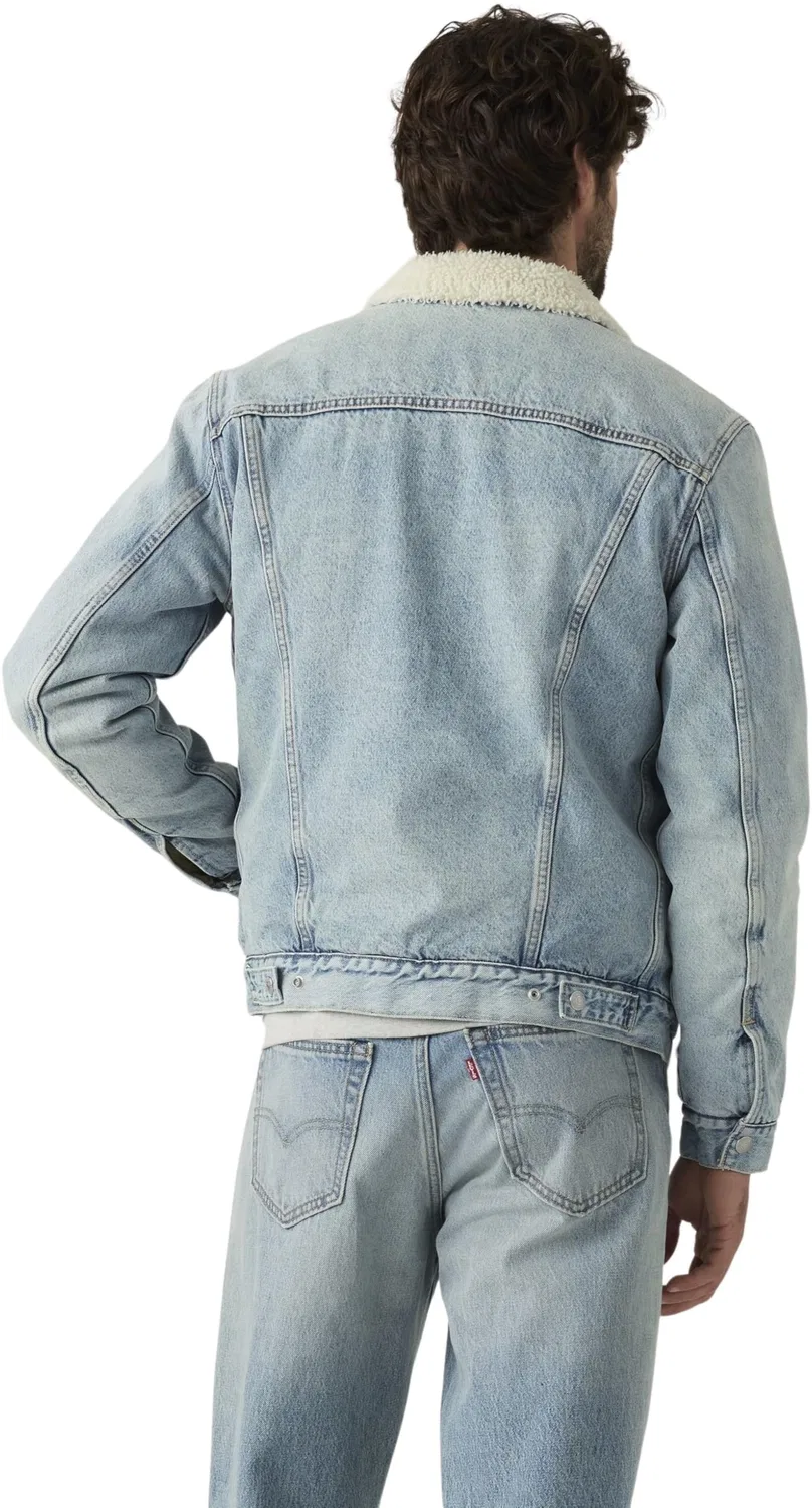 Мужская куртка-джинсовка с флисовой подкладкой Type 3 Levi's, Kentucky Blue Sherpa - Blue — фото 2