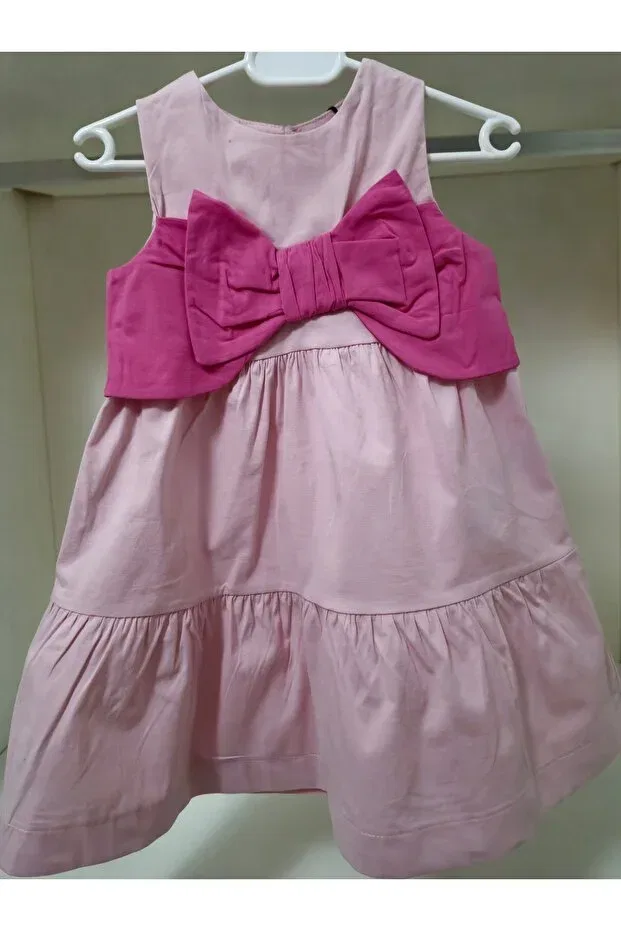 Детское платье для девочек хлопковое с бантом Bloom Kids Store, Pink