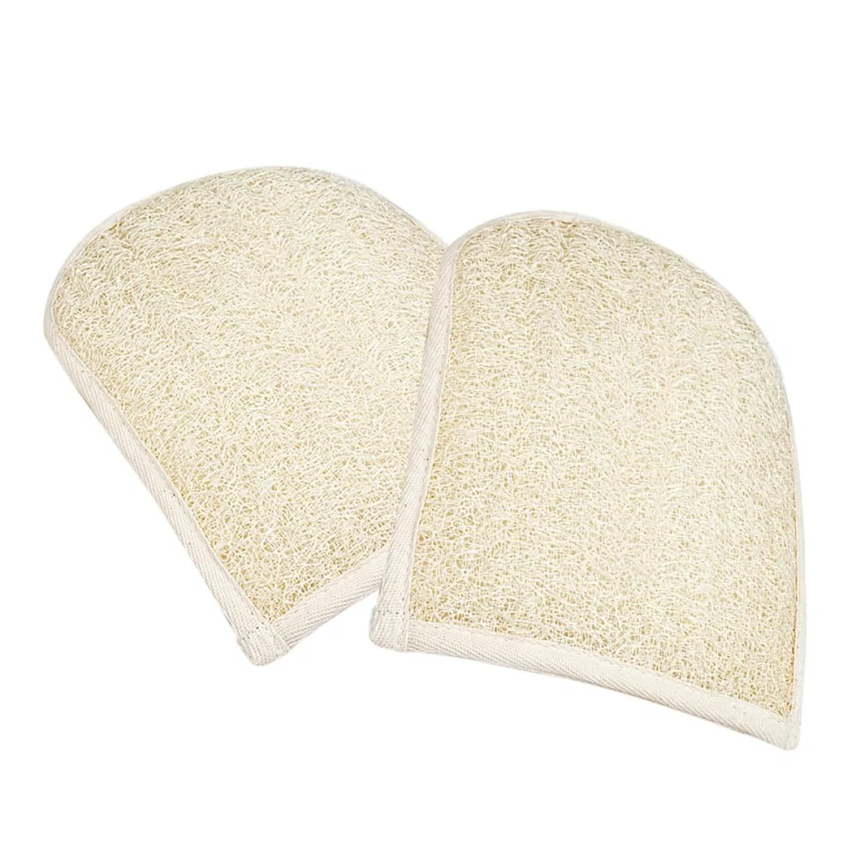 Мочалка для пилинга из люфы, DINHEAROM, 2 шт, 20x15x1 см, Beige