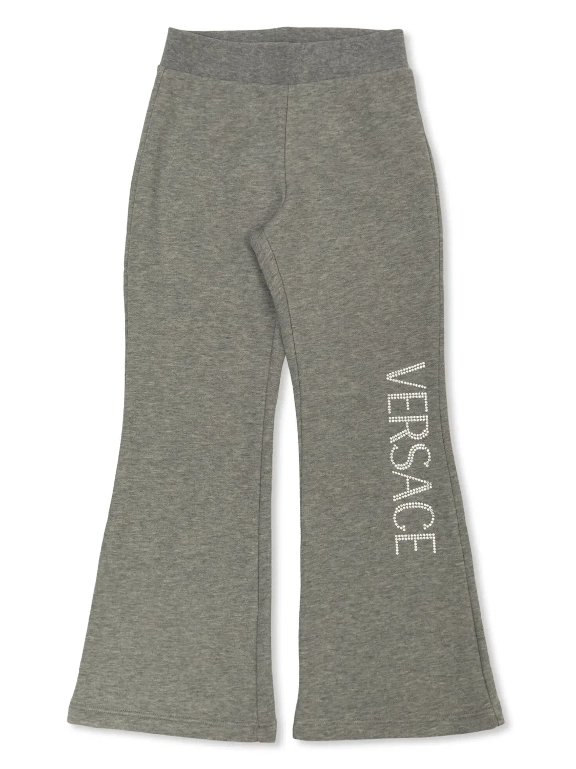 Спортивные брюки с логотипом из хлопка Versace, серый