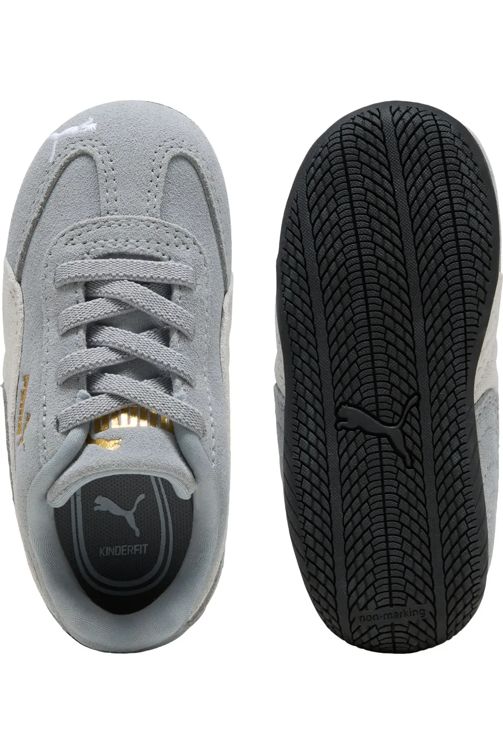 Детские кеды на плоской подошве Speedcat OG PUMA, Cool Mid Gray/Puma White — фото 4