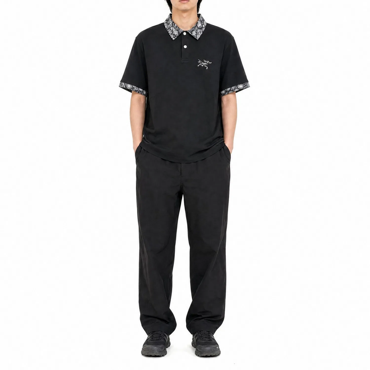 Футболка с круглым вырезом, свободного кроя, из тонкого материала, Arcteryx, Black — фото 4