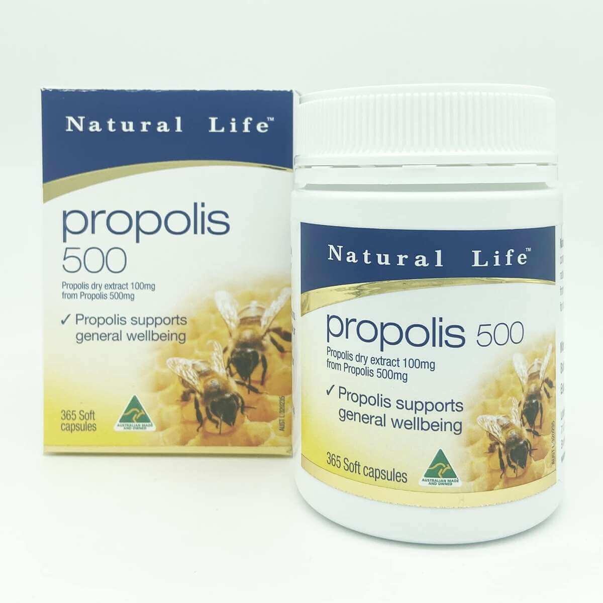 

Прополис Natural Life Propolis 500 мг, 365 капсул