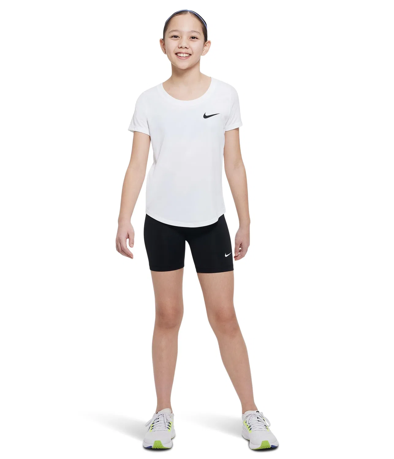 Шорты Pro Dri-FIT 5" (для детей постарше) Nike Kids, Black/White — фото 2