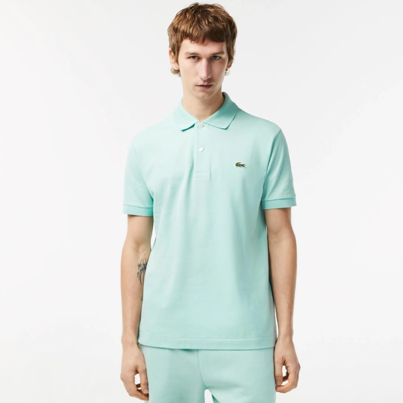 Поло Lacoste Logo-Patched Short-Sleeve, мятно-зеленый — фото 4