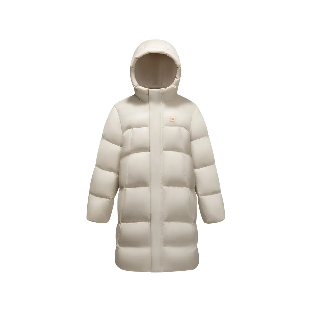 Детская куртка FILA KIDS с капюшоном, утепленная, Maltose White