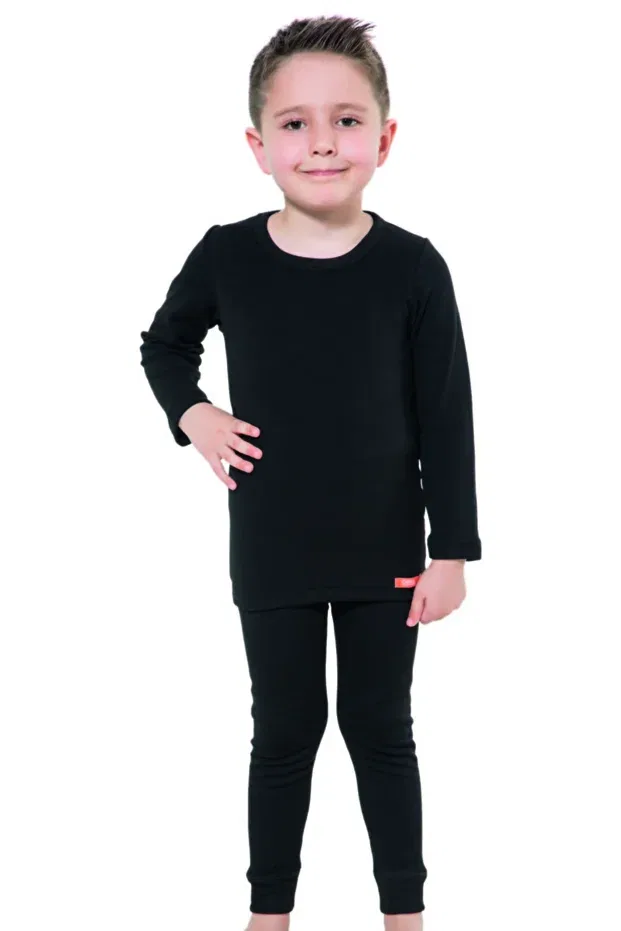 Детский термокостюм для мальчиков Öztaş Underwear, Black
