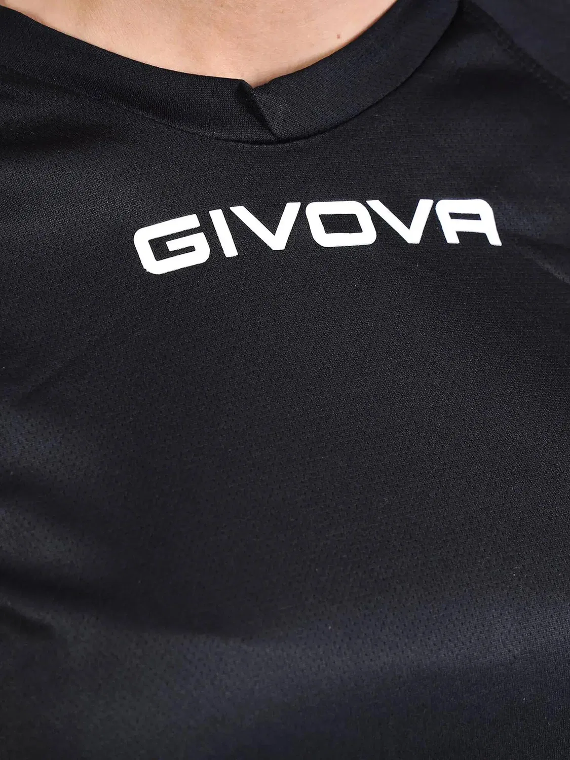 Детская футболка с сетчатой структурой Givova One, Schwarz — фото 4
