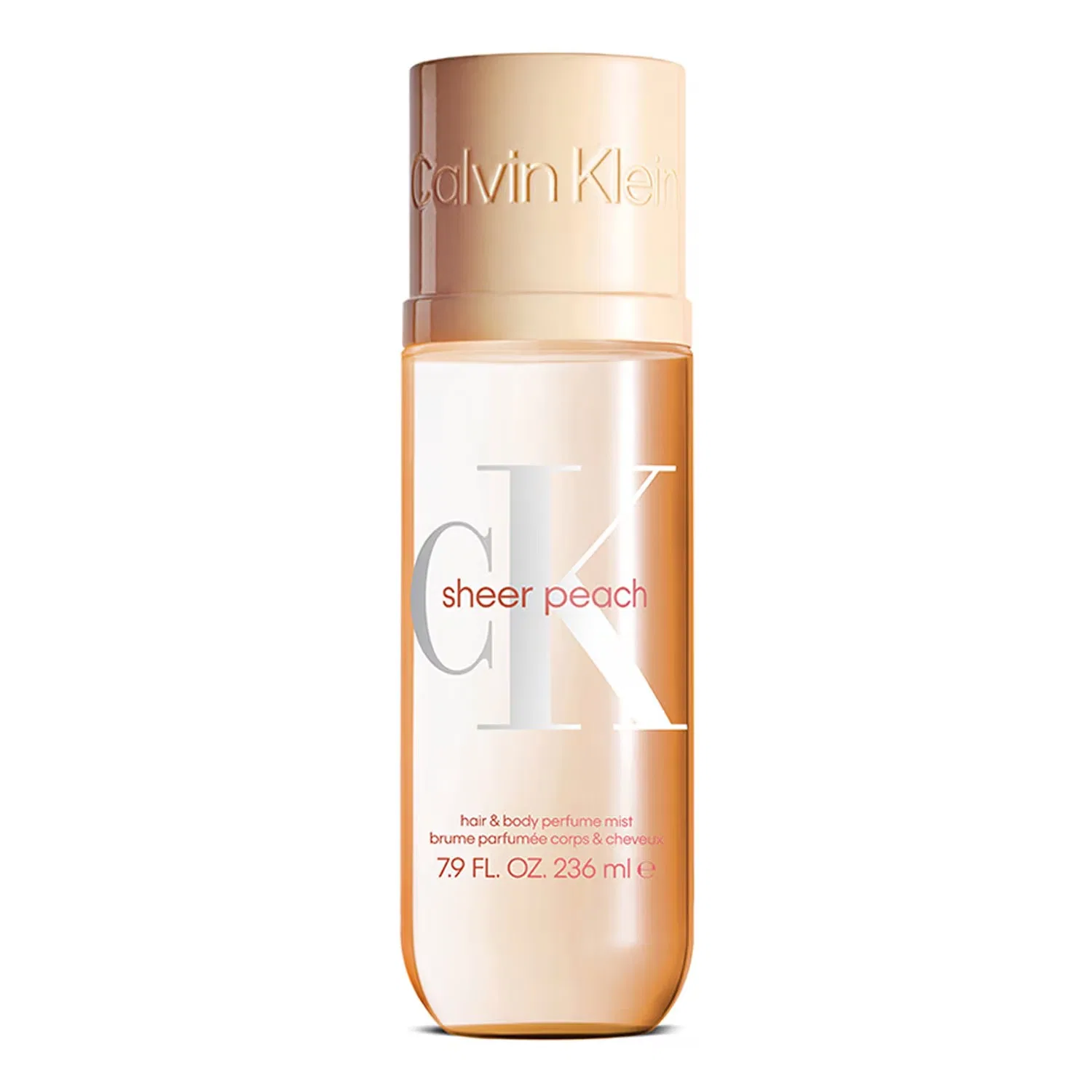 Парфюмированная вода для волос и тела Calvin Klein Sheer Peach, 236 мл, с ароматом персика, Unisex