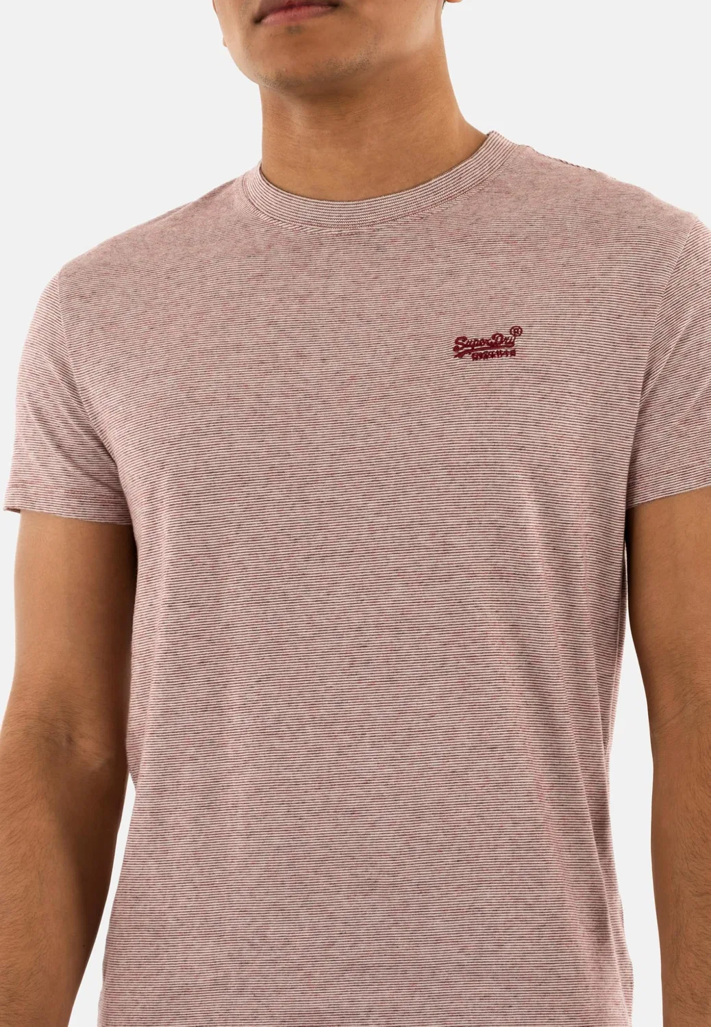 Мужская футболка с принтом Essential Logo EMB Superdry, Cherry Red Feeder — фото 3