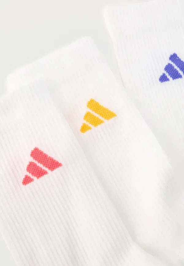 Набор из 3 спортивных носков унисекс Adidas Performance, белый/желтый/фиолетовый — фото 2