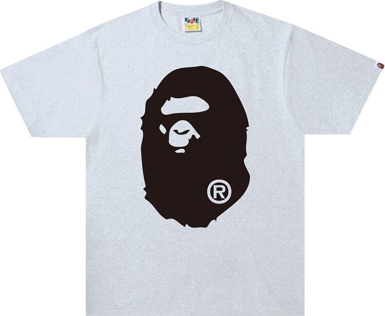 

Футболка BAPE Bicolor Big Ape Head Tee 'Grey', серый