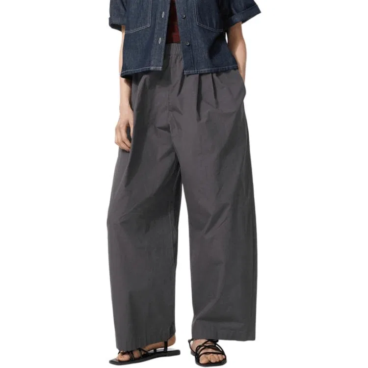 Брюки повседневные широкие UNIQLO, Asphalt Gray