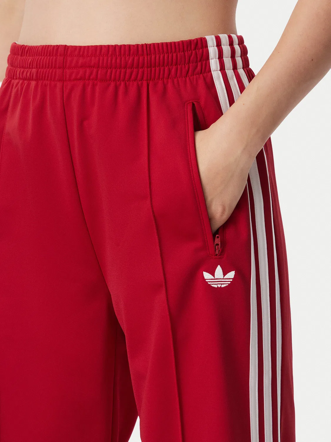 Женские спортивные брюки свободного кроя Firebird Loose Tracksuit Adidas, красный — фото 4