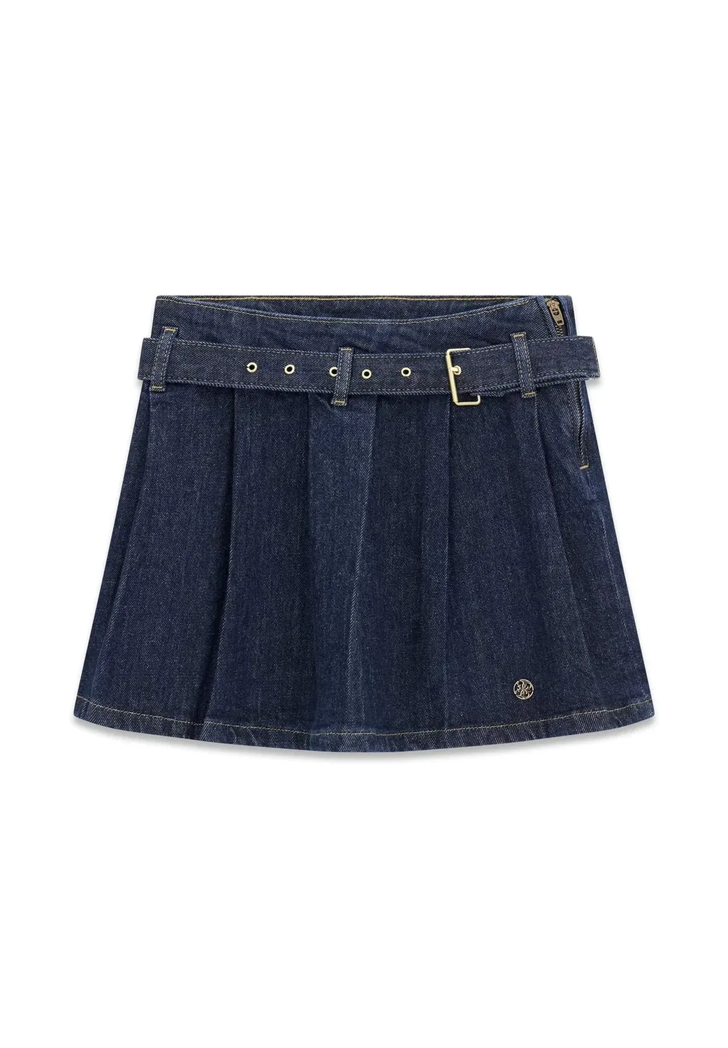 Мини-Юбка-Плиссе из джинсовой ткани Guess, Dunkelblau