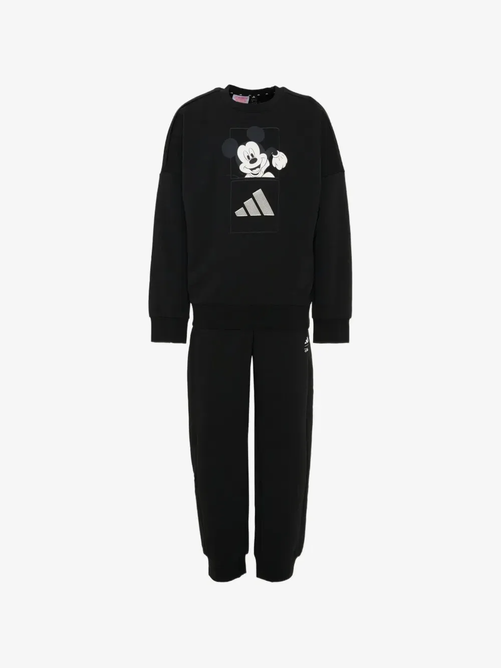 Спортивный костюм Disney с графическим принтом Микки Мауса adidas Kids, черный