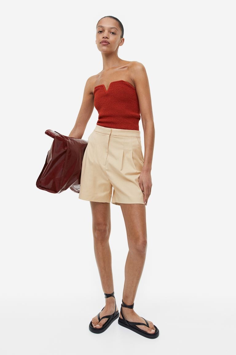 

Широкие шорты H&M, бежевый