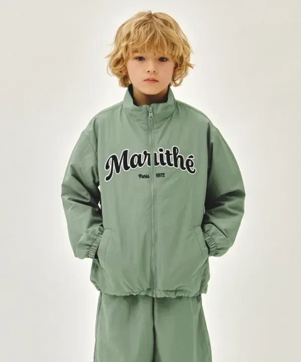 Ветровка Kids lettering logo, Marithé Kids, хаки