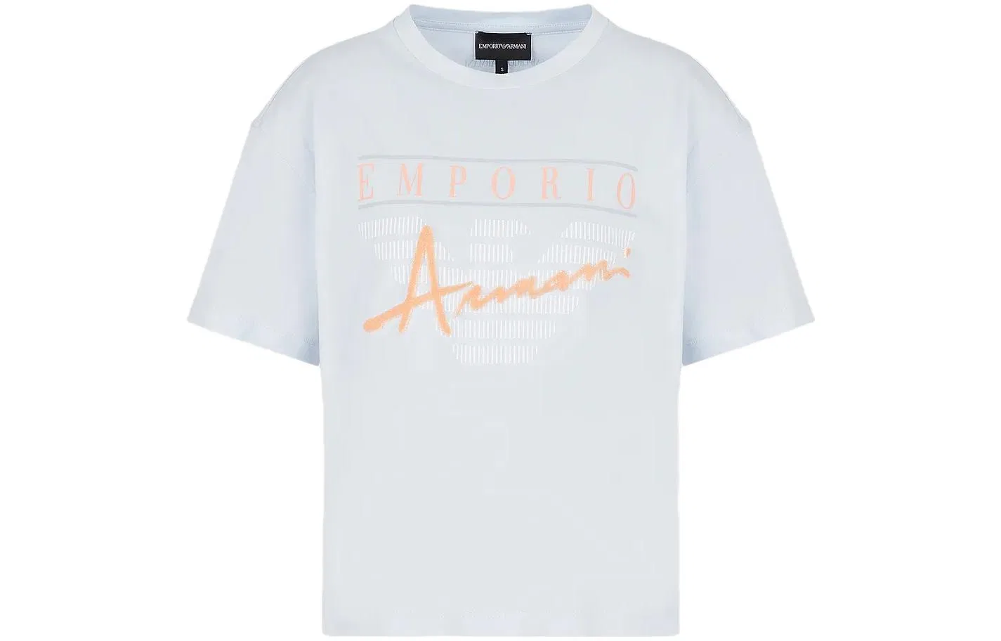 Футболка женская с круглым вырезом, свободный крой, Emporio Armani, Blue