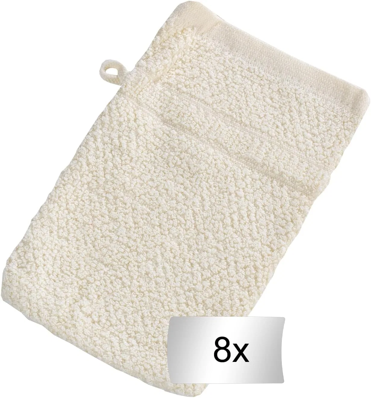 Мочалка для рук 16x22 см, Home4You, 8 шт., Бежевый